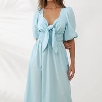 Simona - Cotton linen blend midi dress