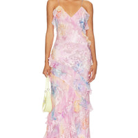 Anaelle - Dreamy maxi dress with ruffle details