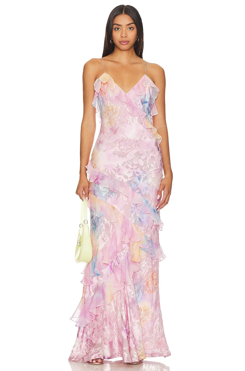 Anaelle - Dreamy maxi dress with ruffle details