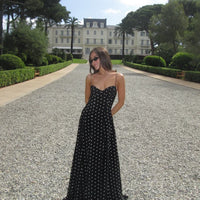 Tamara - Elegant polka dot maxi dress