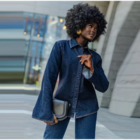 Miri - Flattering lapel denim jacket