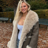 Jennifer - Elegant faux fur reversible coat