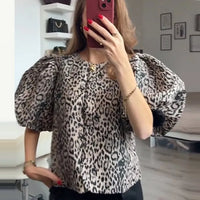 Mila - Poplin puff sleeve blouse