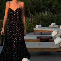 Tamara - Elegant polka dot maxi dress