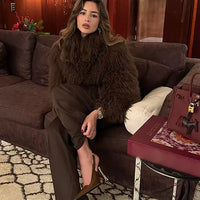 Emma - Mid length faux fur coat