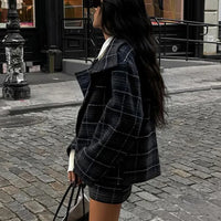 Jade Anna - Checkered jacket and shorts set