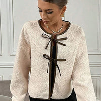 Amelia - Boucle lace up cardigan