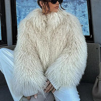 Emma - Mid length faux fur coat