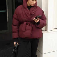 Korina - Puffer jacket with belt