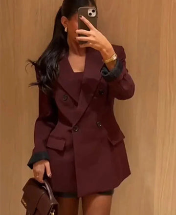 Loua - Burgundy blazer jacket