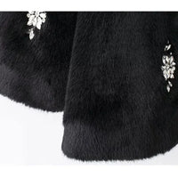 Nara - Embellished faux fur coat