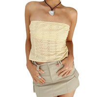 Zavia - Lace detail strapless top