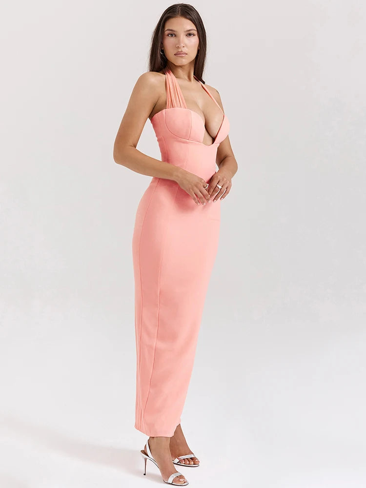 Shayla - Elegant halter neck dress