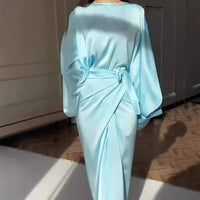 Jennifer - Flattering satin silk wrap dress