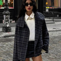 Jade Anna - Checkered jacket and shorts set