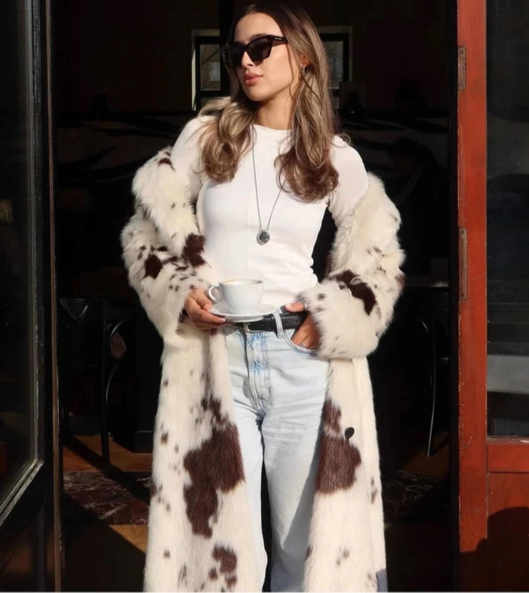 Emma - Long faux fur coat