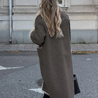 Jennifer - Elegant faux fur reversible coat