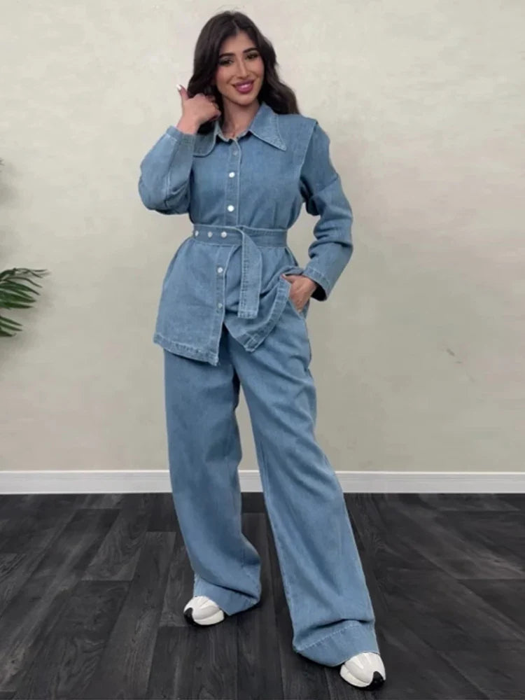 Denise - Denim two piece set