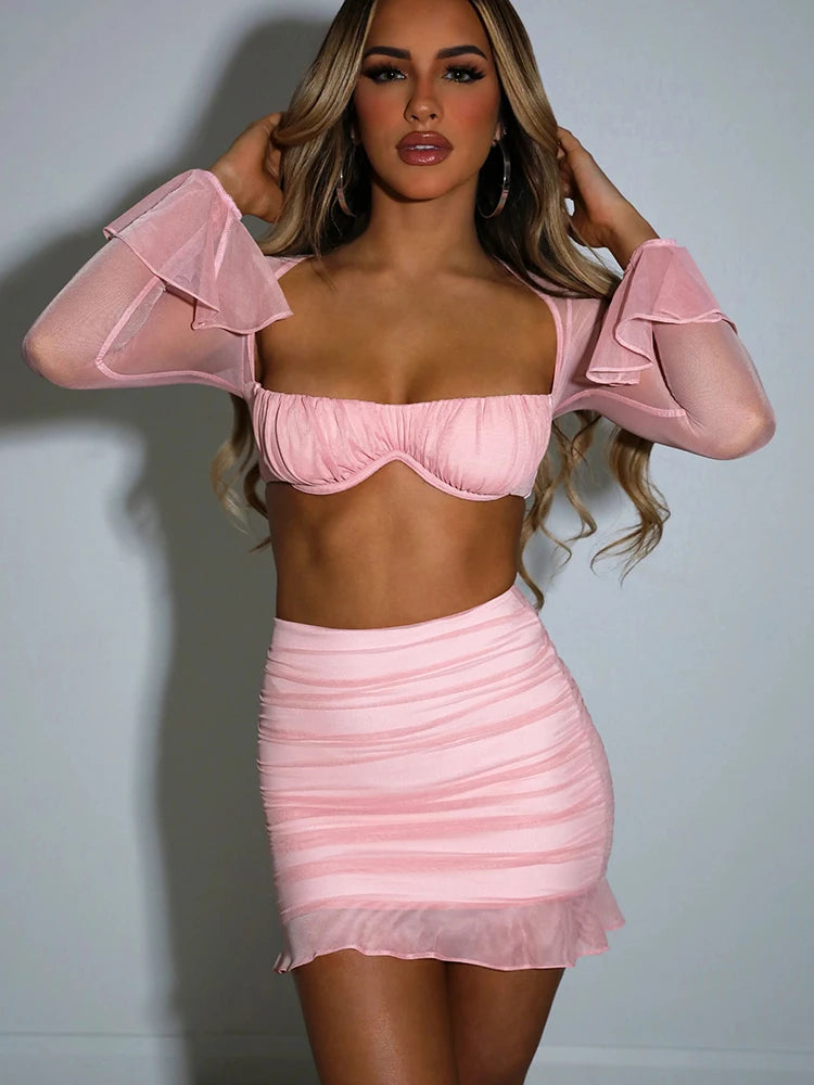 Whitney - Two piece set with bralette top