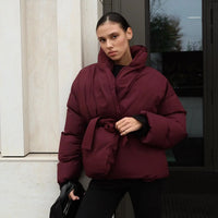 Korina - Puffer jacket with belt