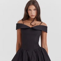 Karli - Flattering dropped shoulder party dress