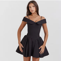 Karli - Flattering dropped shoulder party dress