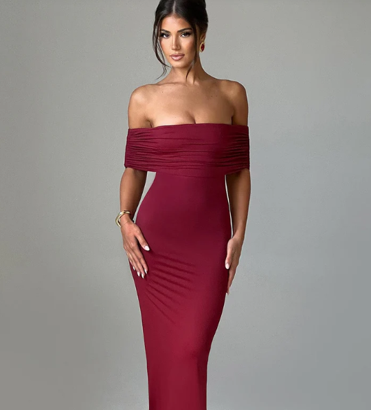 Kate - Off shoulder flattering dress