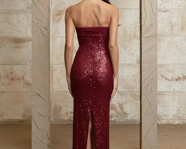 Clara - Sparkling strapless dress