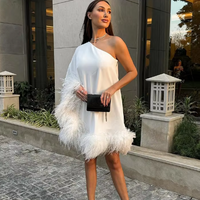 Cassie - Feathered party dress