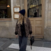 Chiara - Cosy leopard jacket with buttons