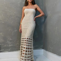 Yara - Fine knitted strapless dress