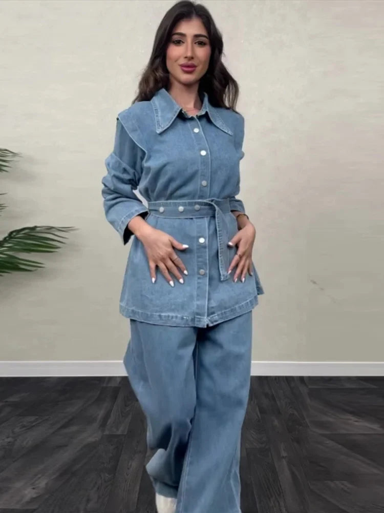 Denise - Denim two piece set