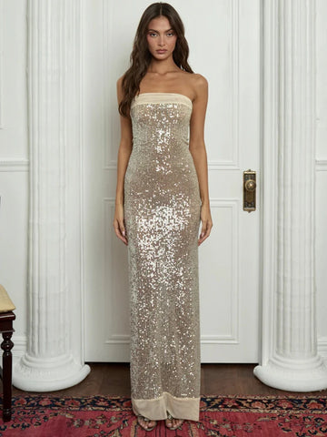 Clara - Sparkling strapless dress