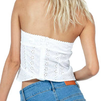 Zavia - Lace detail strapless top