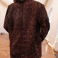 Melania - Velvet sparkly blazer jacket