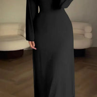 Eleganza - Flattering rib knit dress