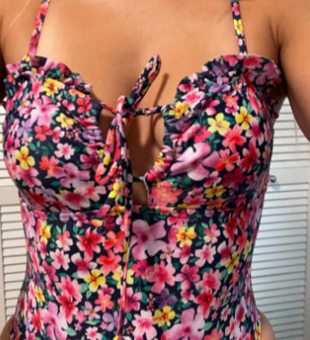 Angela - Flower printed swimsuit