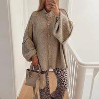 Alizee - Oversized cardigan with gold buttons