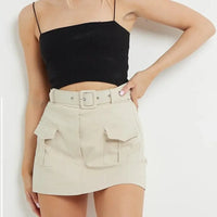 Mirna - High waist cargo pant skirt